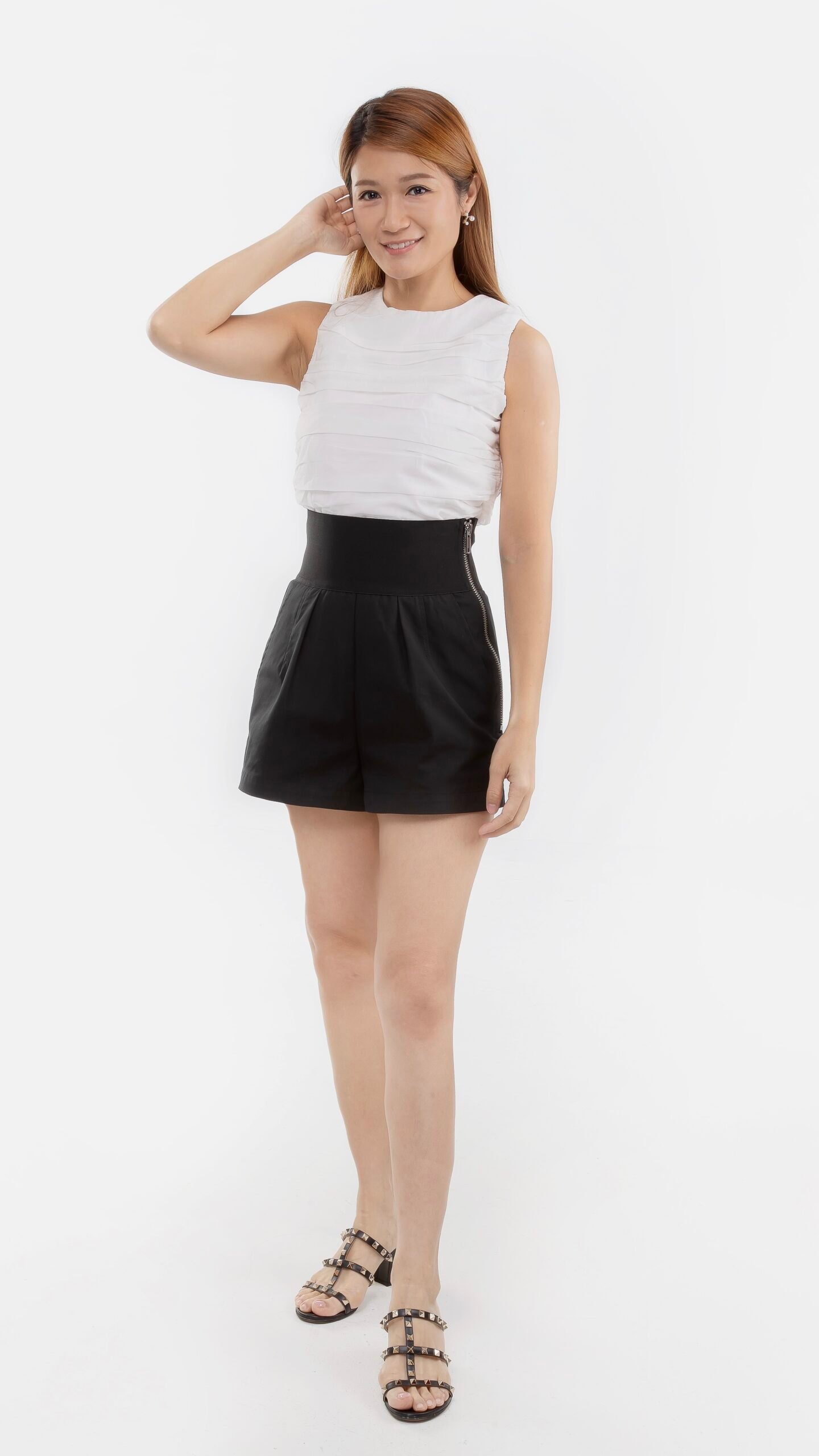 Athena High Waisted Shorts (Black)