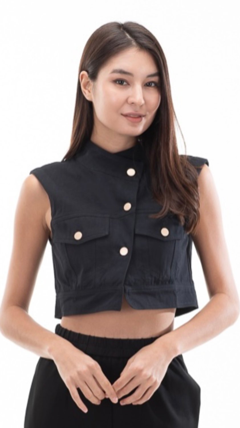 Biker Chic Vest (Black)